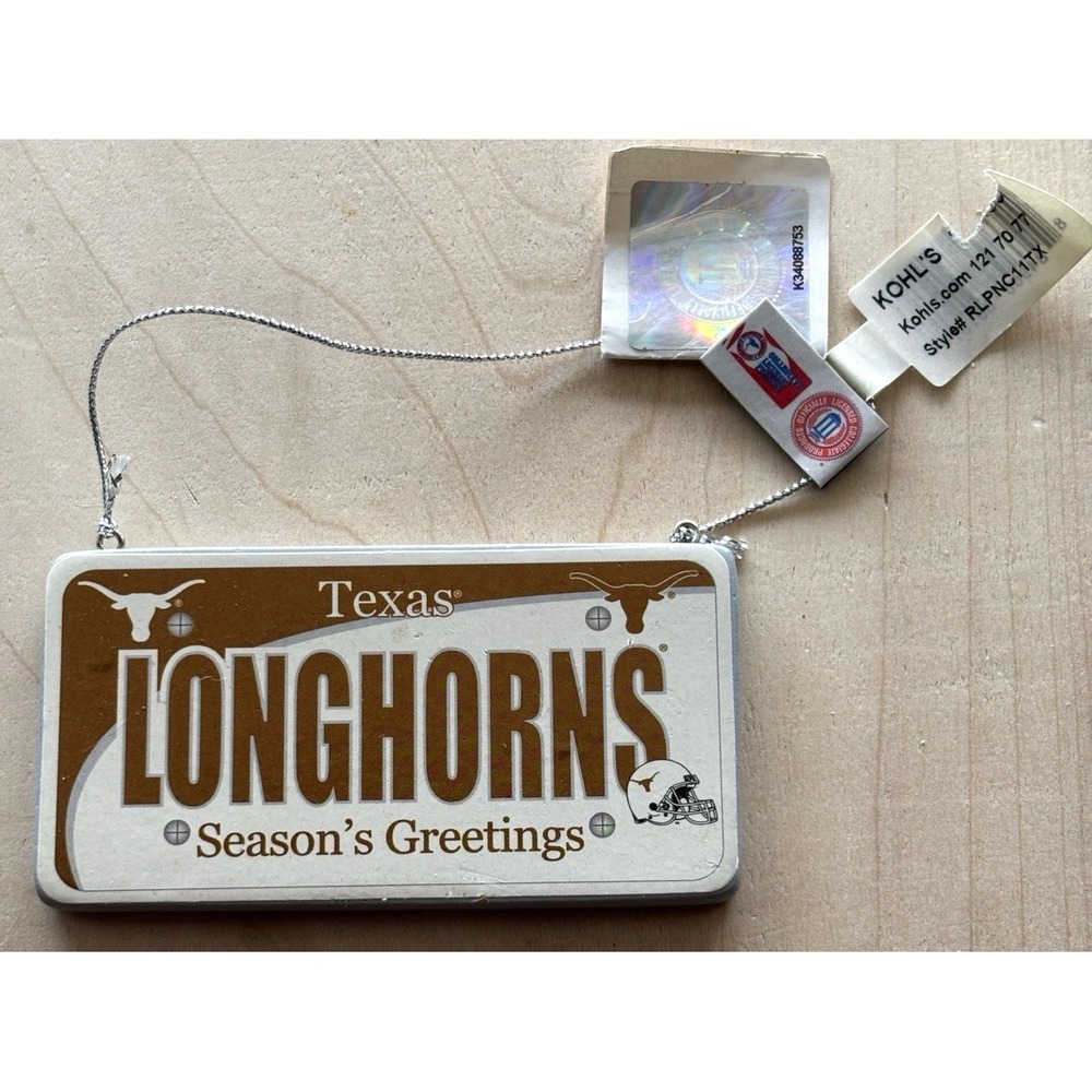 Texas Longhorns UT Christmas Ornament Season's Greetings Football NCAA